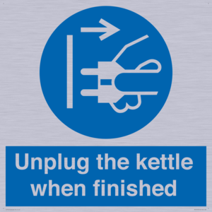 Unplug the kettle when finished